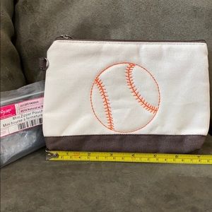 Thirty-One Mini Zipper Pouch, Orange Ball